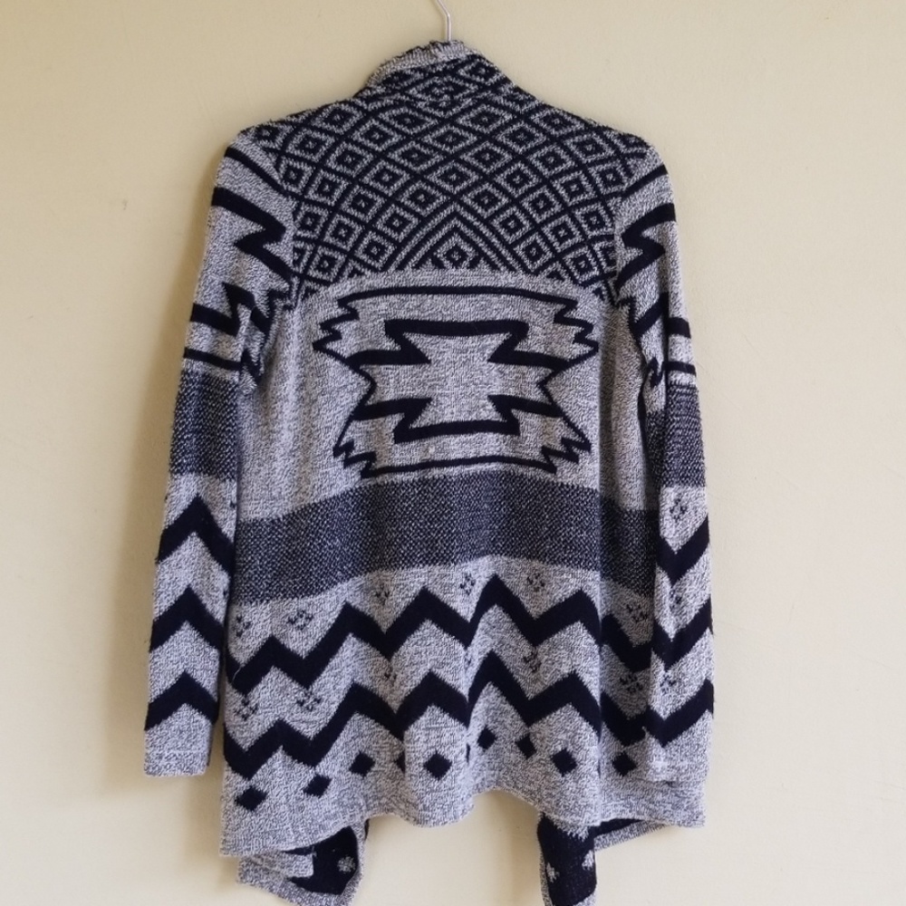 Society 8 Black & Tan Aztec Wrap Sweater - Picture 6 of 8